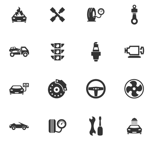 CAR SERVIÇO ICON SET — Vetor de Stock