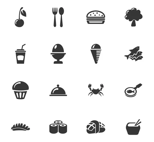 Conjunto de iconos de alimentos vectoriales — Vector de stock