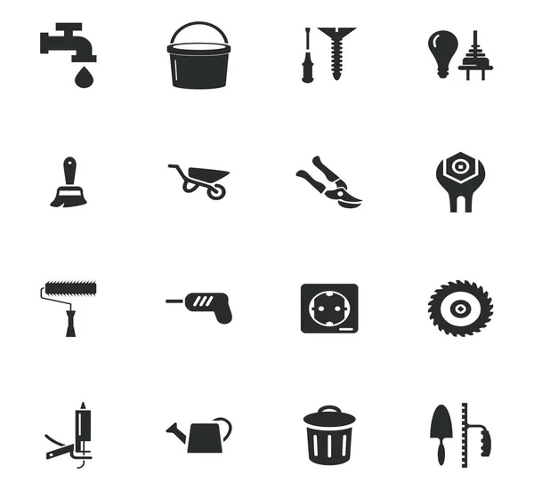 Bouw en reparatie icons set — Stockvector