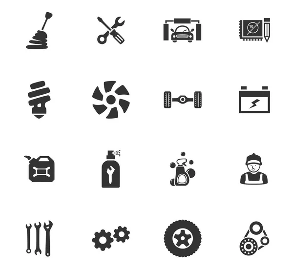 CAR SERVIÇO ICON SET — Vetor de Stock