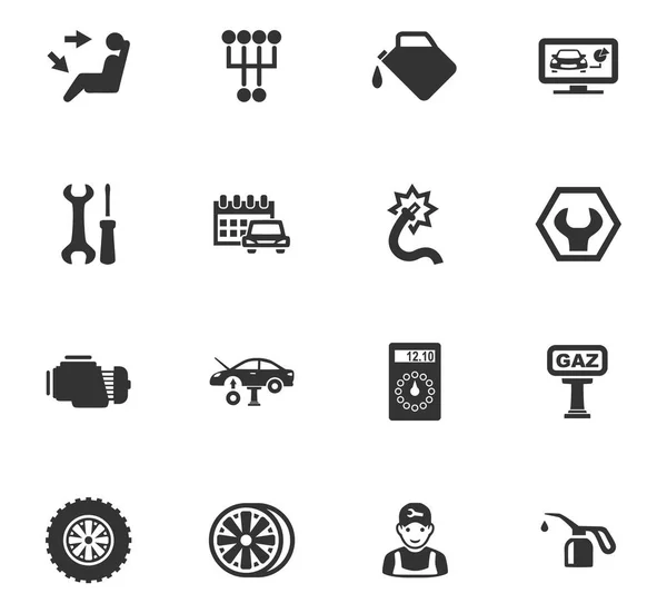 CAR SERVIÇO ICON SET — Vetor de Stock