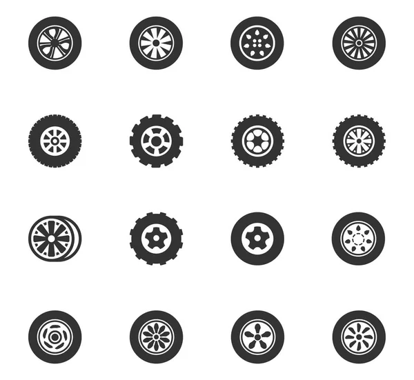 Tekerlekler ve jantlar Icons set