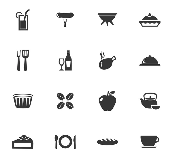 Conjunto de iconos de alimentos vectoriales — Vector de stock