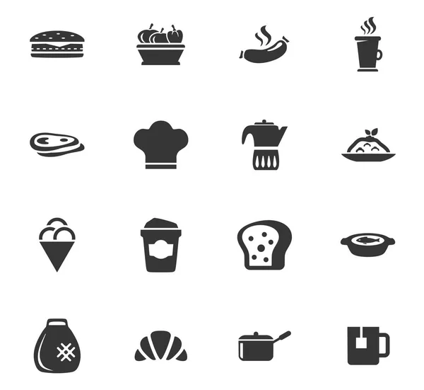 Набор иконок для еды — стоковый вектор