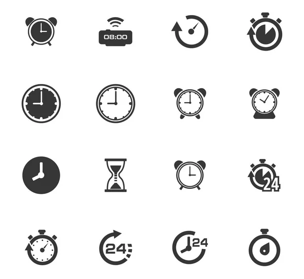 Clocks icons set — стоковый вектор