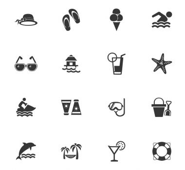 seyahat simgeleri ayarlandı