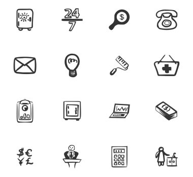 Doodle iş simgeler kümesi