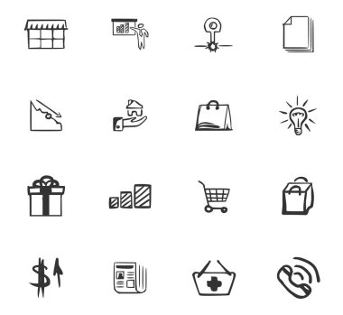 Doodle iş simgeler kümesi