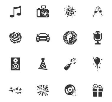 Parti zamanı Icons set