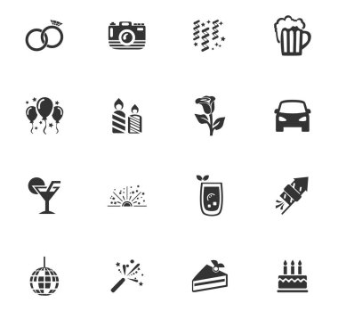 Parti zamanı Icons set