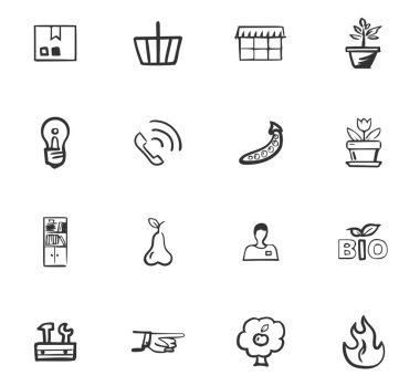 Doodle sera Icons set