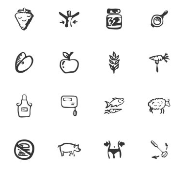 Doodle Fitnes Icons set