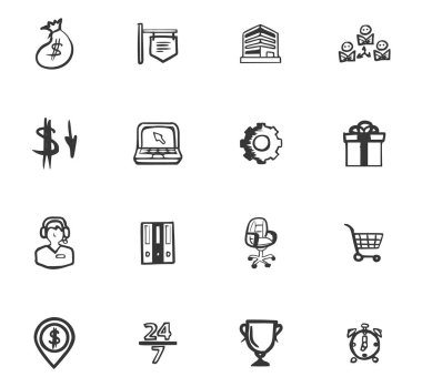 Doodle iş simgeler kümesi