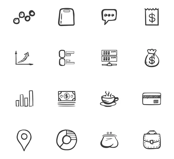 Doodle iş simgeler kümesi