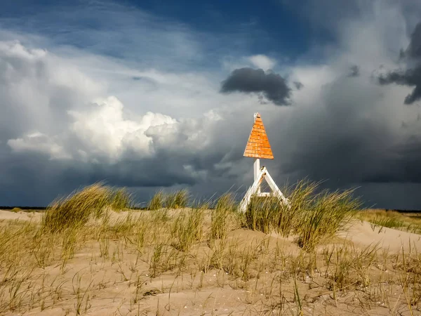 Sea sign in the dunes — Stock Photo, Image