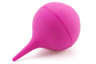 Beyaz arka plan üzerinde lavman temizlik