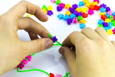 El yapımı jewellery.multi boncuk renkli yapma