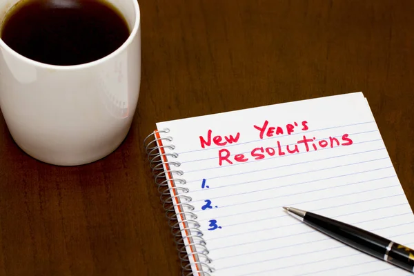 Lijst van resolutie New year conceptuele — Stockfoto