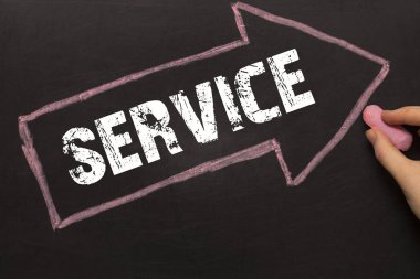 Hizmet - el tebeşir ve ok ile