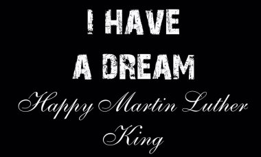 Mutlu Martin Luther King günü ücretsiz tipografi tebrik kartında ch