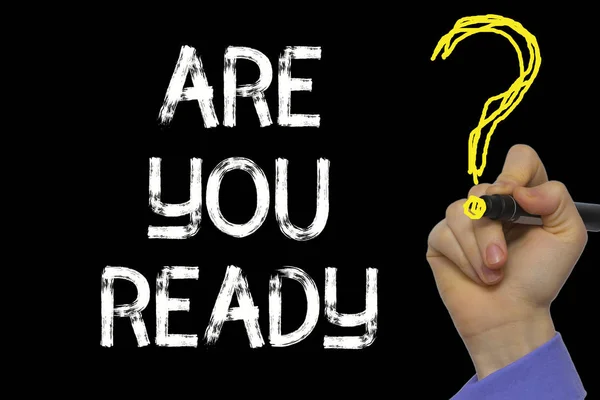Hand schrijven van de tekst: Are You Ready — Stockfoto