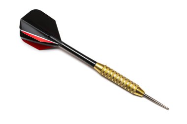 Beyaz arka plan üzerinde izole Dart oku