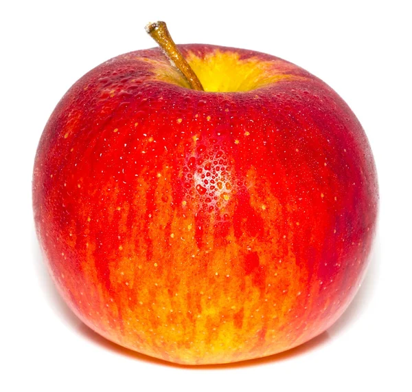Φρέσκο κόκκινο μήλο απομονωμένο σε λευκό φόντο — Φωτογραφία Αρχείου