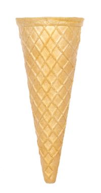 Beyaz arka plan üzerinde izole tatlı gofret koni