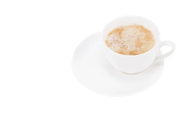 Filiżankę kawy na białym tle z miejsca kopiowania tle — Zdjęcie stockowe