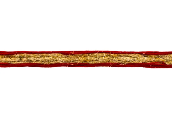 Червоний білий рядка, шпагат мотузку прикраса, лук кручений нитку C — стокове фото