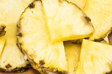 Güzel doku dilim ananas meyve yakın çekim