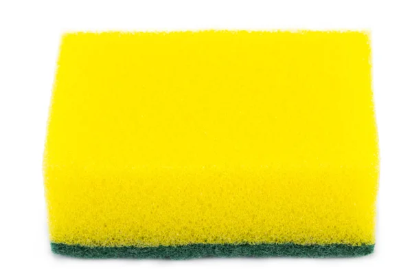 Sponge for dishes washing isolated on white — Stock Photo, Image