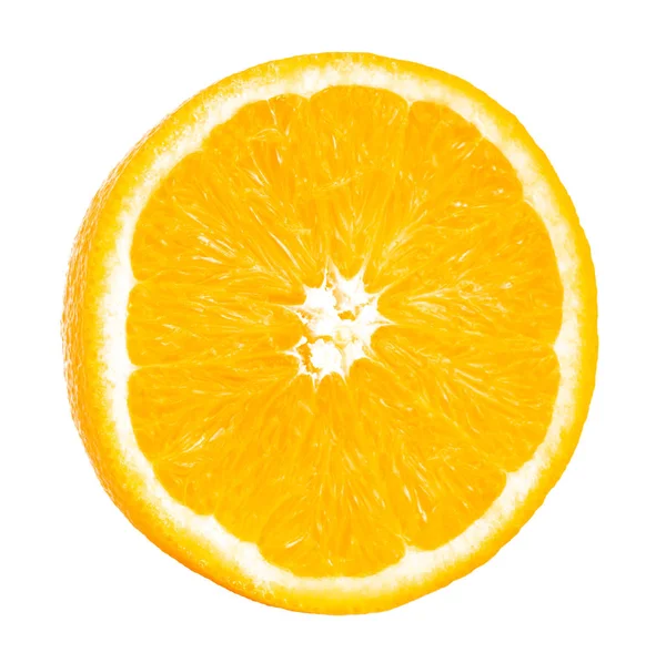 Mezza arancia isolata su fondo bianco — Foto Stock