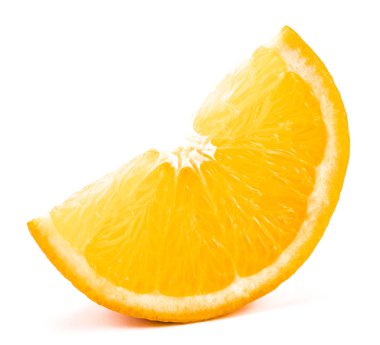 Portakal dilim beyaz zemin üzerine izole