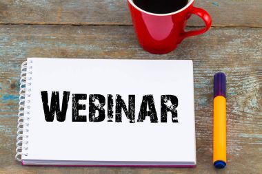 Webinar / fincan kahve yazıt Webi ile açık Not Defteri ile
