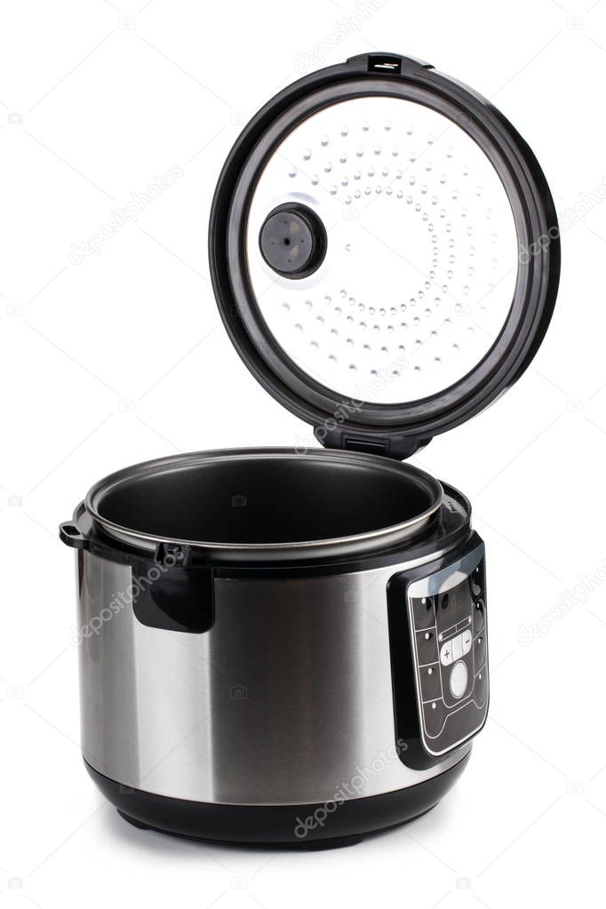 Electric multi cooker isolated on white background