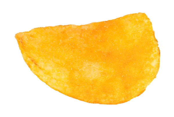 Kartoffelchips in Großaufnahme auf einem isolierten weißen Hintergrund — Stockfoto