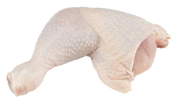 izole bir tavuk bacağı çeyrek. kırpma yolunu dahil