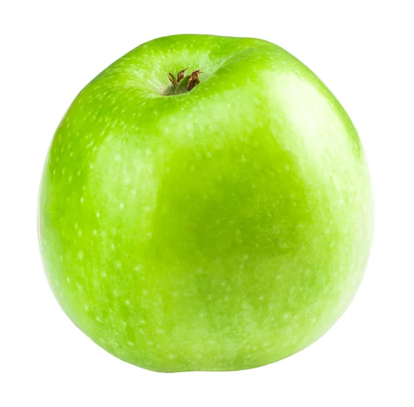 Świeże zielone jabłko, na białym tle — Zdjęcie stockowe