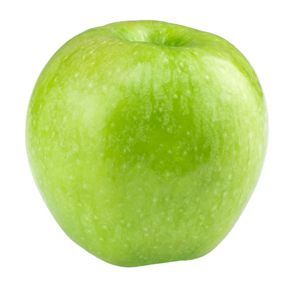 Čerstvé zelené jablko, izolovaných na bílém pozadí — Stock fotografie