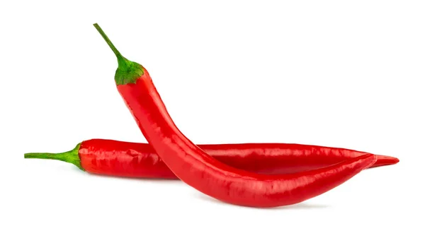 Peperoncino rosso caldo isolato su fondo bianco — Foto Stock