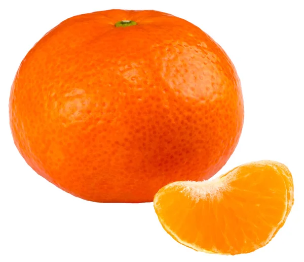 Tangerin eller mandarin frukt isolerad på vit bakgrund — Stockfoto
