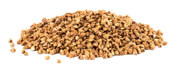 Buckwheat groats Isolated on white background. Close up — Stock Photo, Image