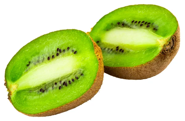 Fetta di kiwi isolata su fondo bianco — Foto Stock