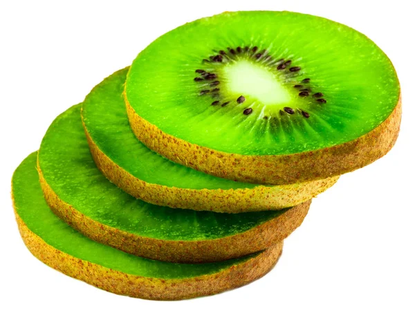 Slice of kiwi isolated on white background — Stock Photo, Image