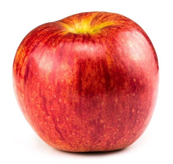 Čerstvé červené jablko izolované na bílém pozadí s výstřižkem cesta — Stock fotografie