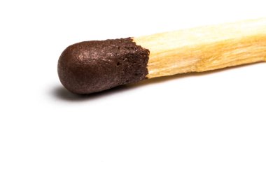 Maç makro gölge olmadan beyaz arka plan üzerinde izole