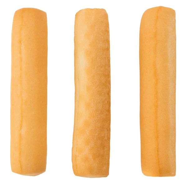 Хлібні палички ізольовані на білому тлі. З відсічним контуром — стокове фото