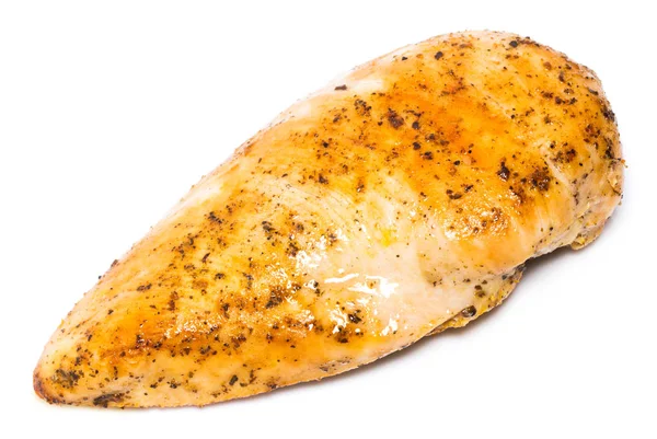 Gegrilde Kipfilet met zwarte peper en specerijen geïsoleerd op — Stockfoto