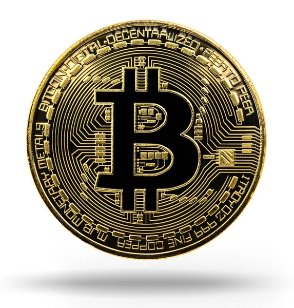 Bitcoin. Fiziksel bit sikke. Dijital para. Cryptocurrency. Git